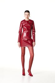 MINI FAUX LEATHER DRESS