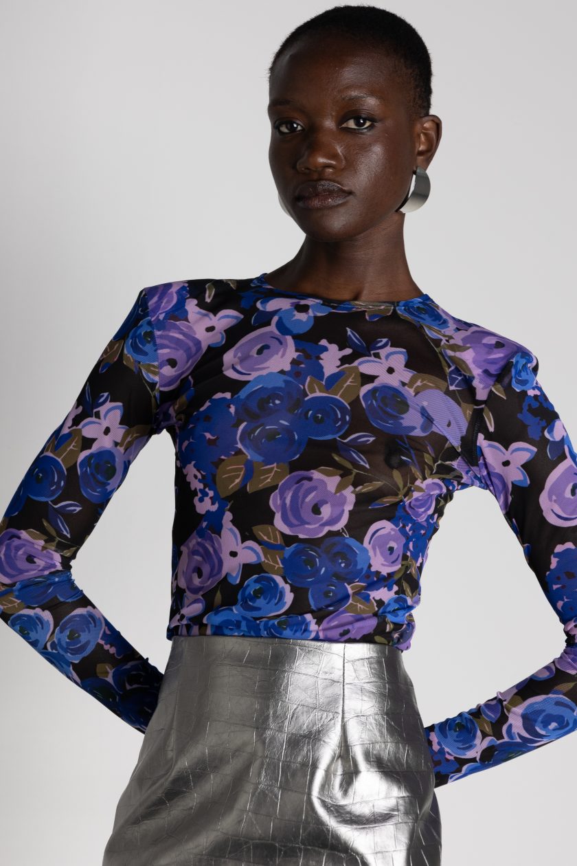 IVY TOULE TOP BLUE FLORAL