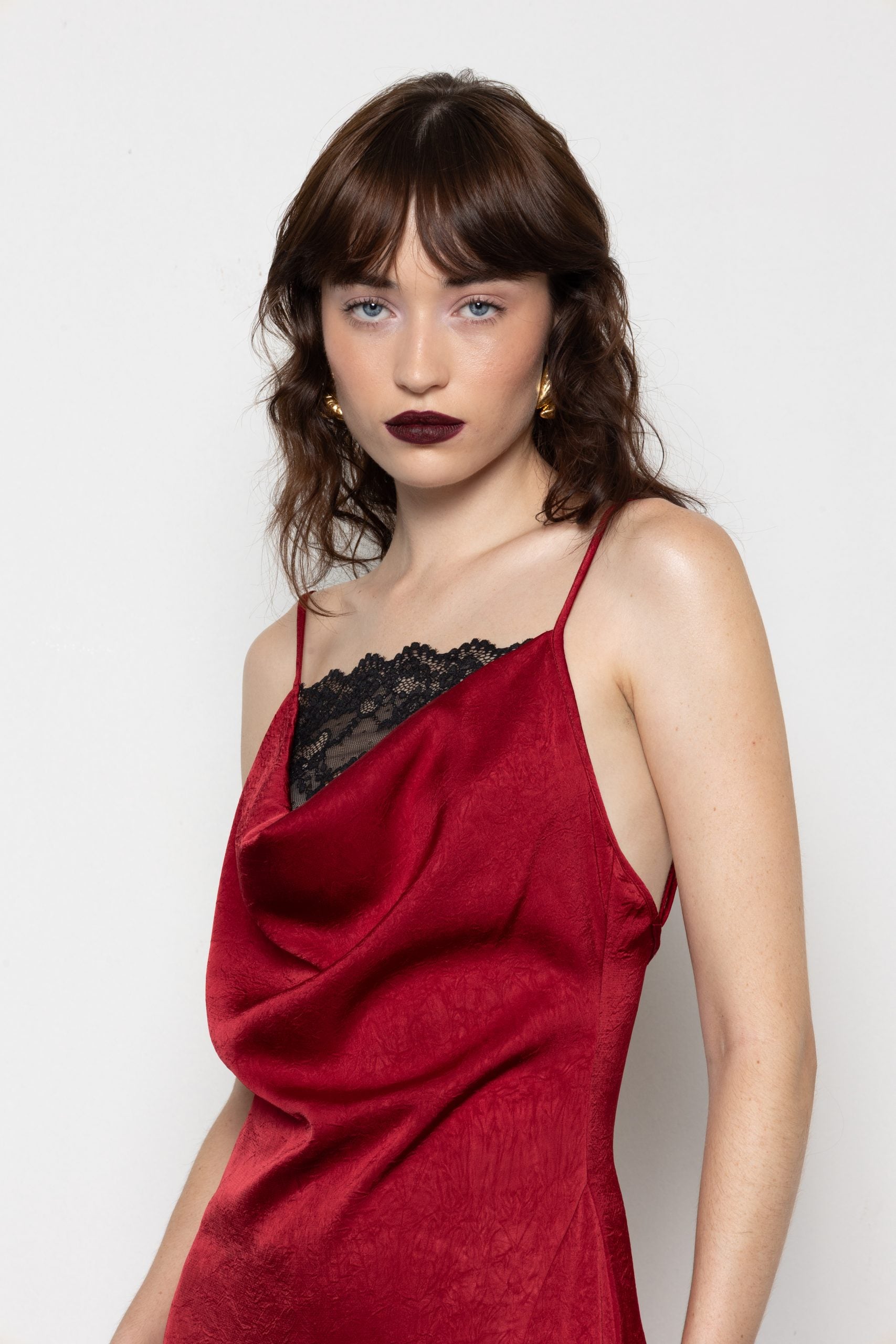 MALLORY RUBY BORDEAUX DRESS