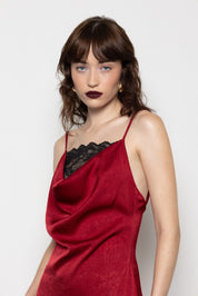 MALLORY RUBY BORDEAUX DRESS
