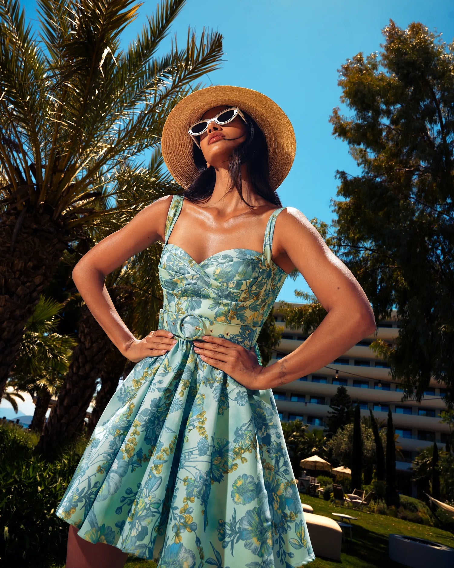 EVELEYA BOTANICAL BREEZE MINI 100% COTTON DRESS