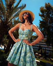 EVELEYA BOTANICAL BREEZE MINI 100% COTTON DRESS