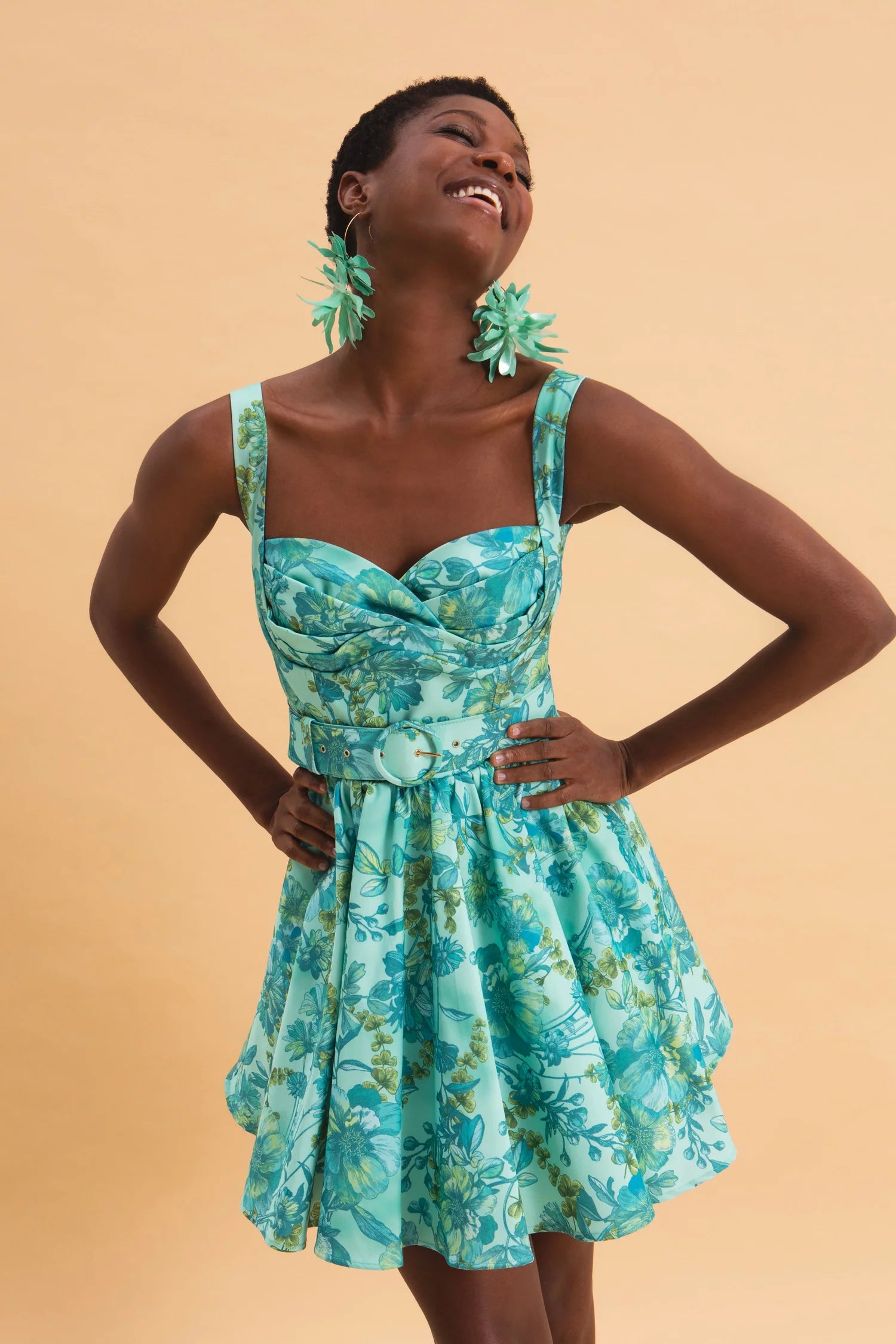 EVELEYA BOTANICAL BREEZE MINI 100% COTTON DRESS