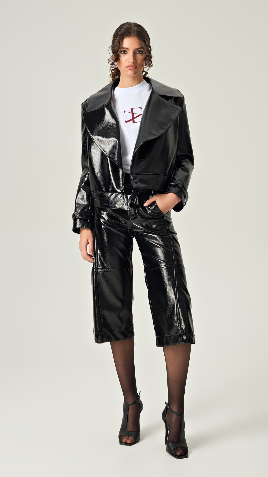 NOIR REVOLUTION GLOSSY LEATHER JACKET