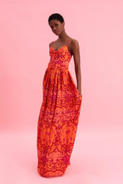 EVELEYA AMBER WAVES MAXI DRESS WITH BELT