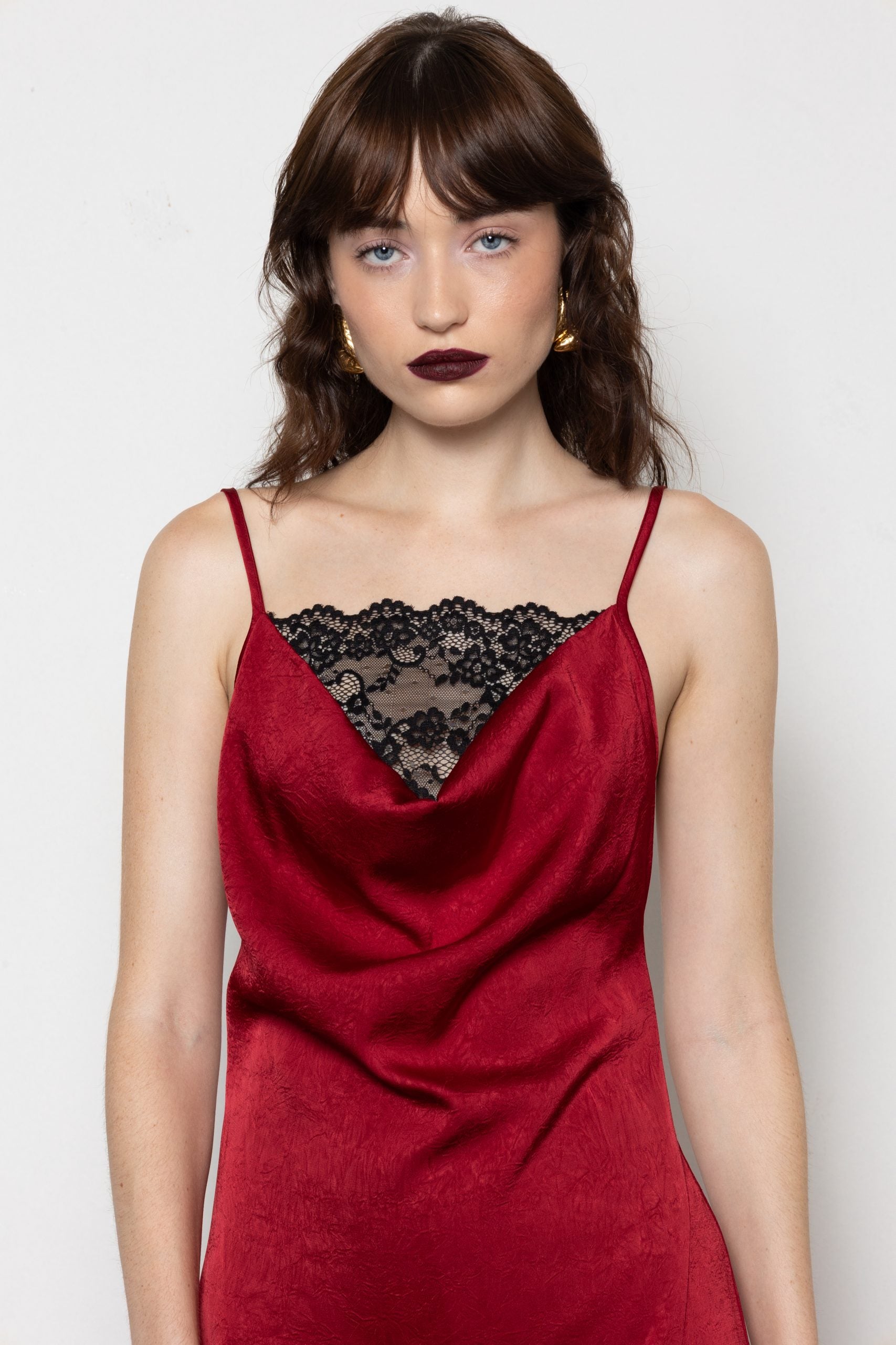 MALLORY RUBY BORDEAUX DRESS