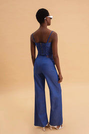 COBALT CHIC DENIM PANTS