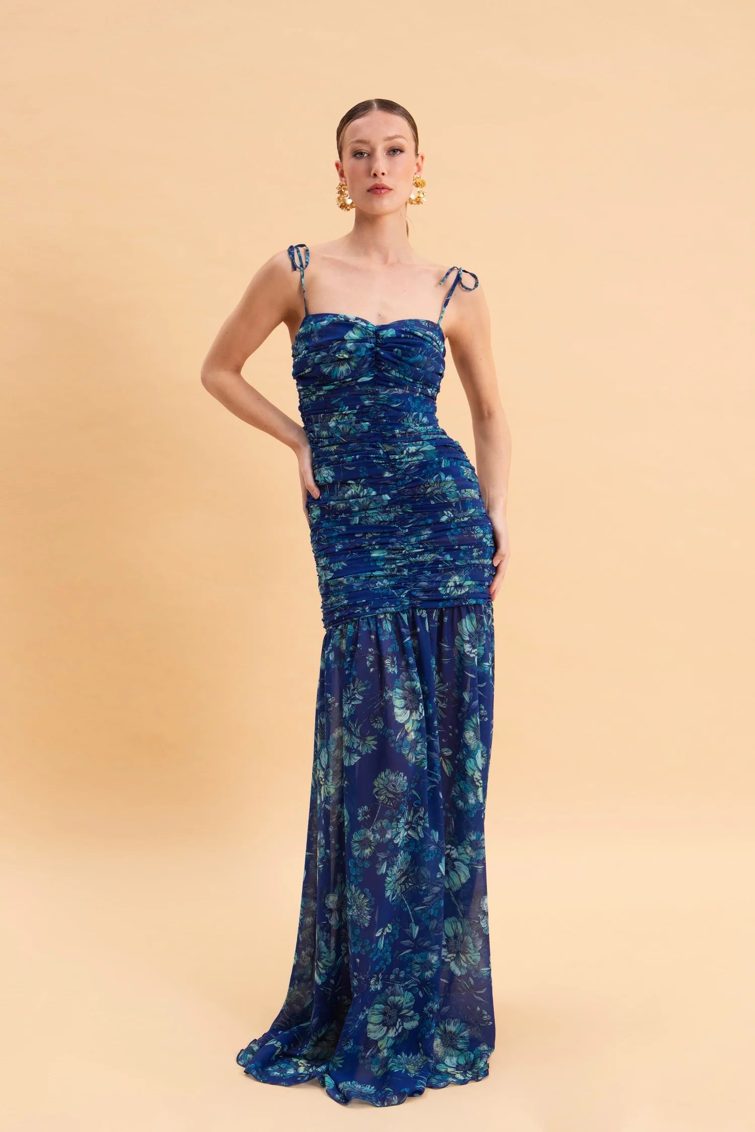 EVELEYA ETHEREAL BLUE MAXI DRESS