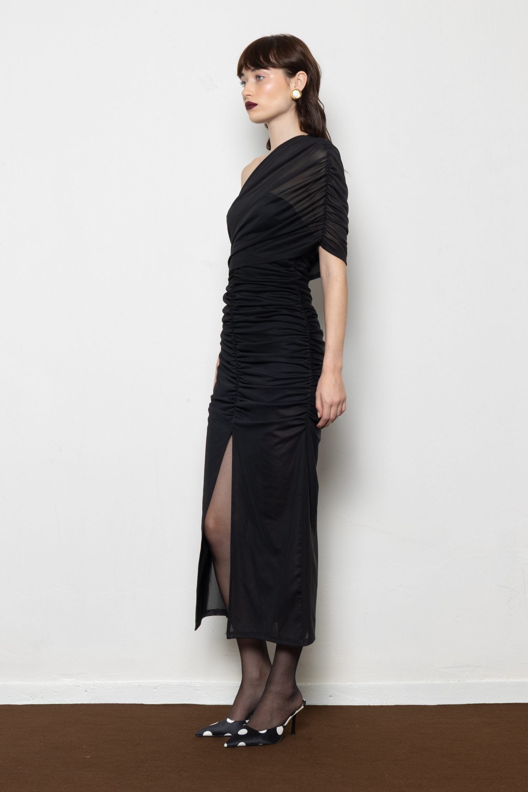 MALLORY MONSOON BLACK DRESS