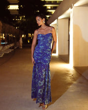 EVELEYA ETHEREAL BLUE MAXI DRESS