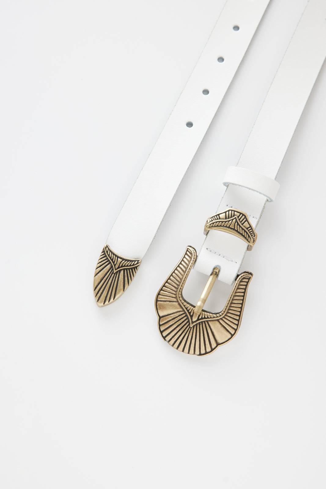 LEATHER TWIST TITTI ΛΕΥΚΗ ΖΩΝΗ