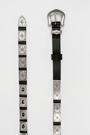 LEATHER TWIST AMARA ΜΑΥΡΗ ΑΣΗΜΙ ΑΓΚΡΑΦΑ ΖΩΝΗ