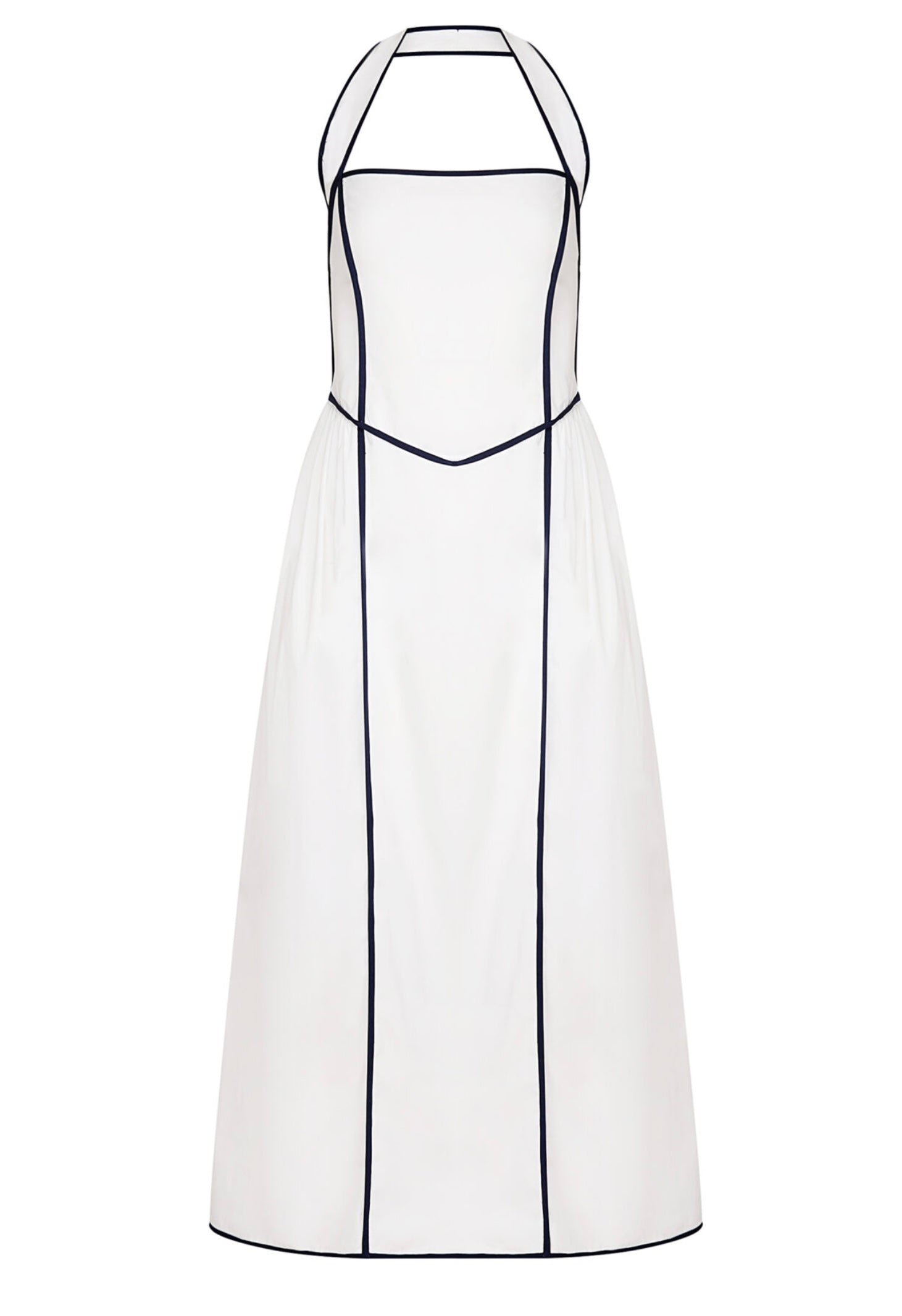 La Chaine ALMYRA DRESS WHITE/BLUE MIDI