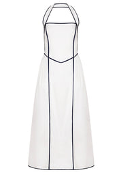 La Chaine ALMYRA DRESS WHITE/BLUE MIDI