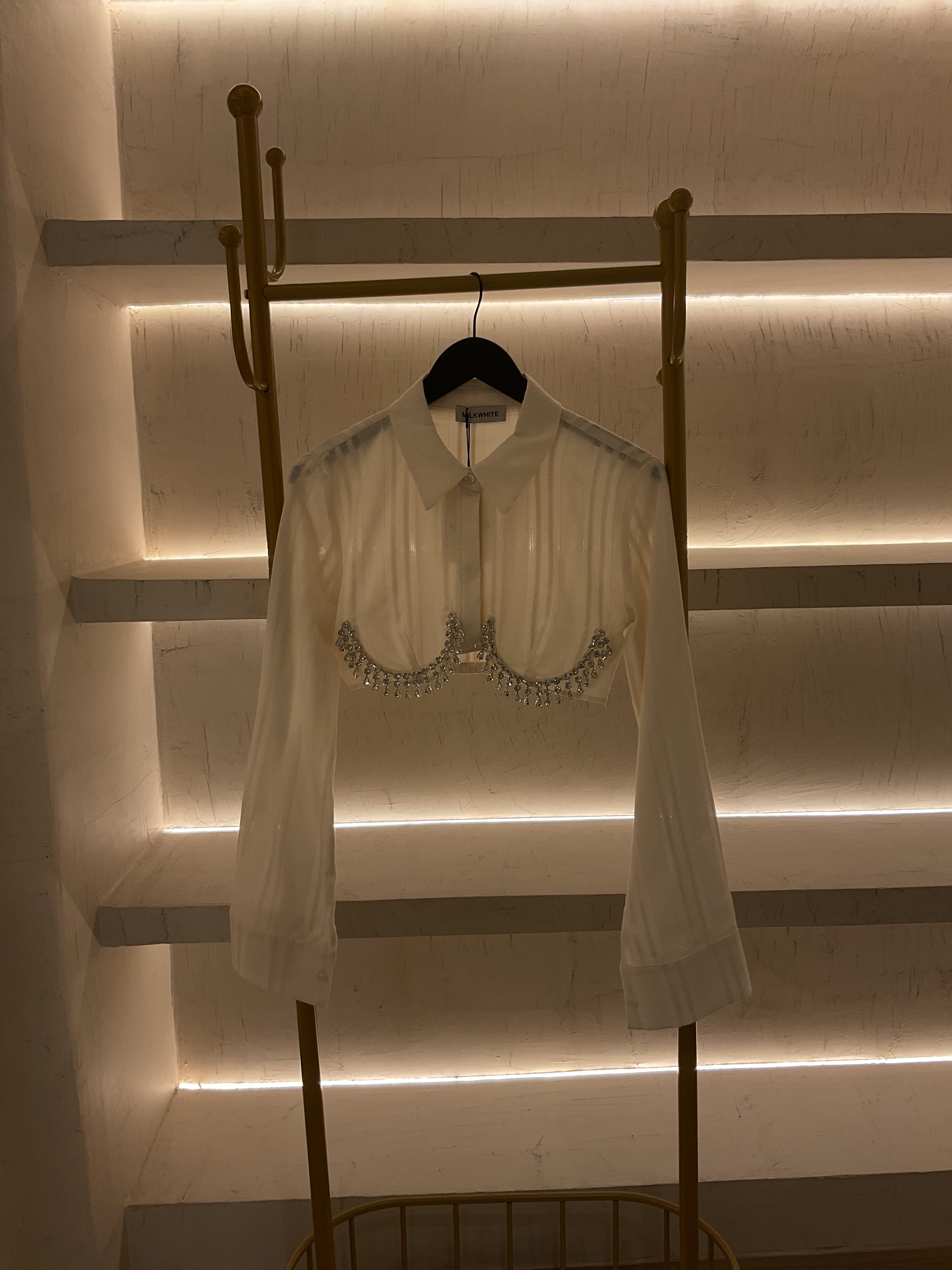 SHIRT WITH CRYSTALS