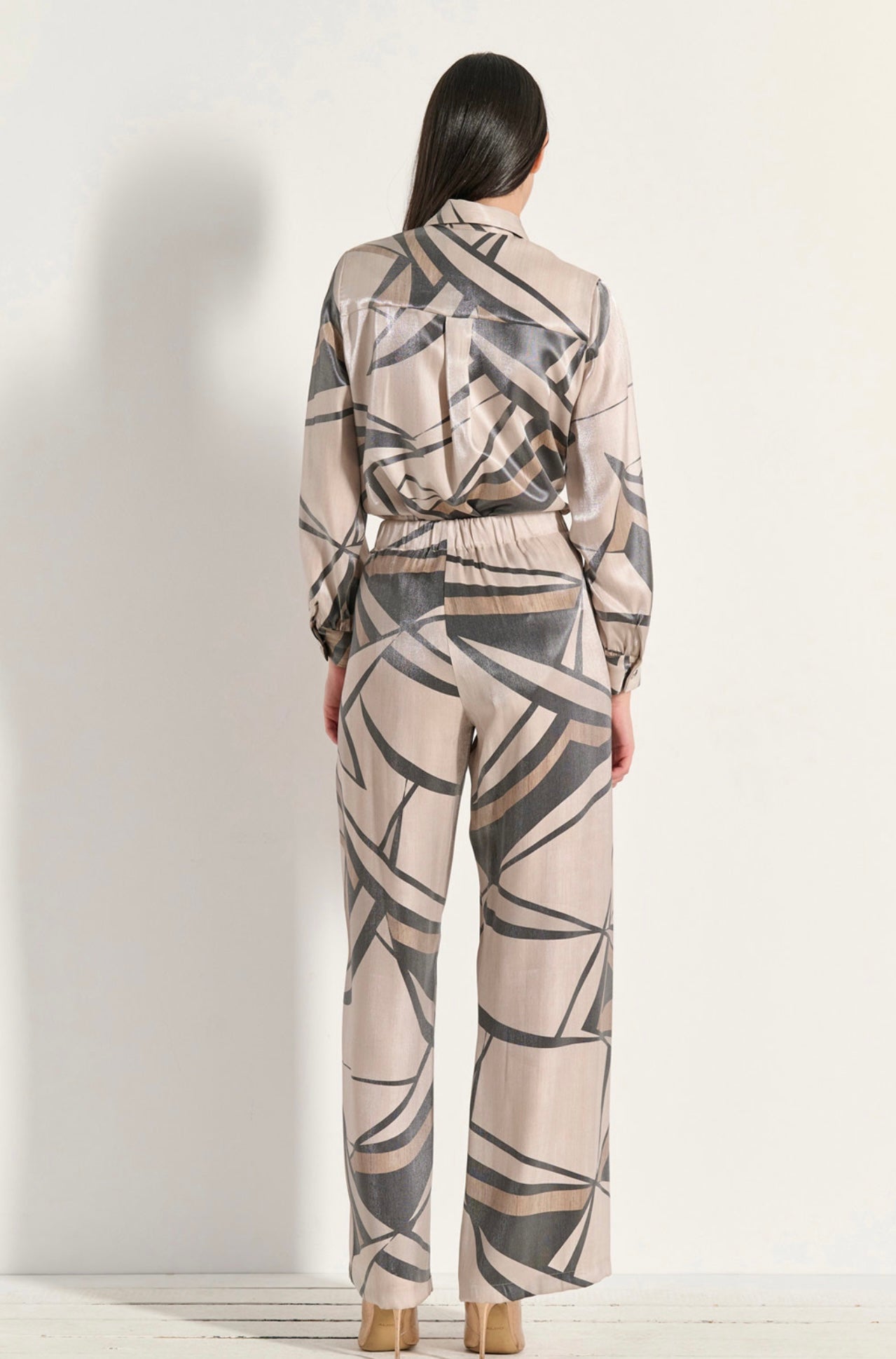 MATIS BEIGE PANTS WITH DESIGN