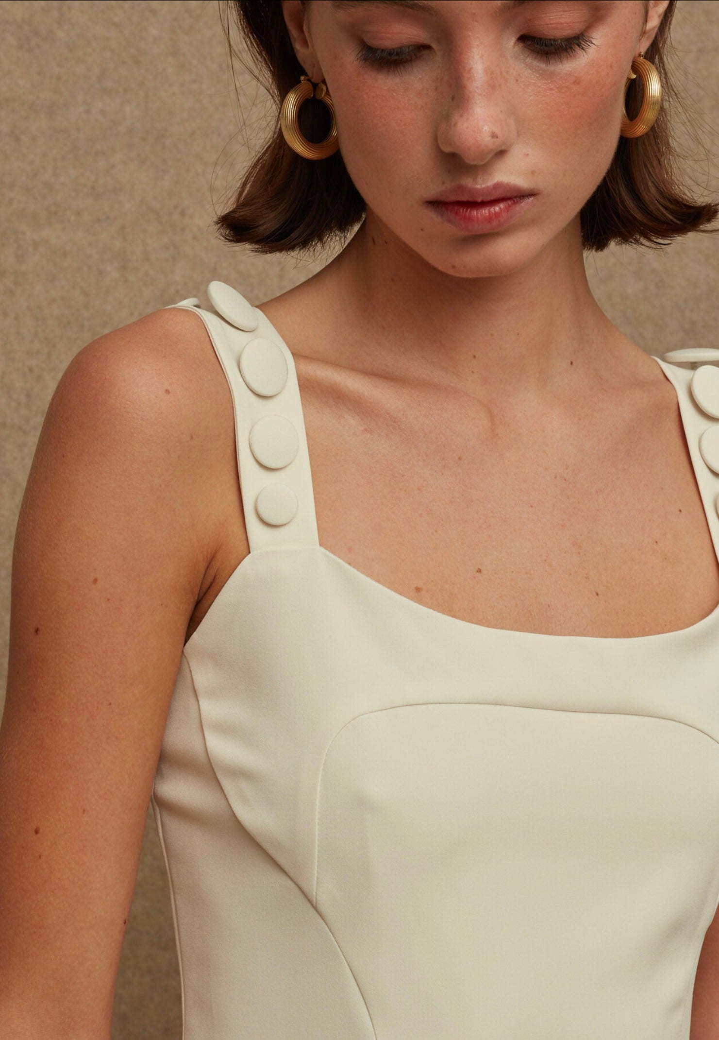 La Chaine PEPITA DRESS ECRU