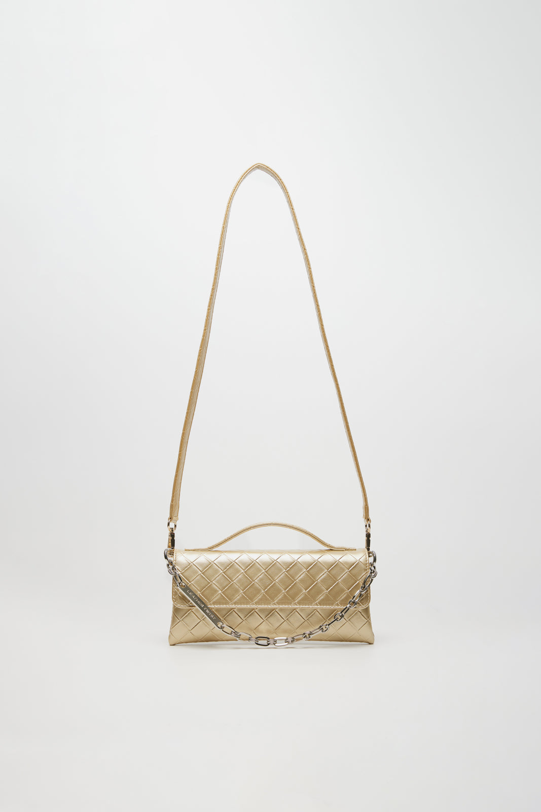 LEATHER TWIST JACKIE MINI ΧΡΥΣΗ ΤΣΑΝΤΑ