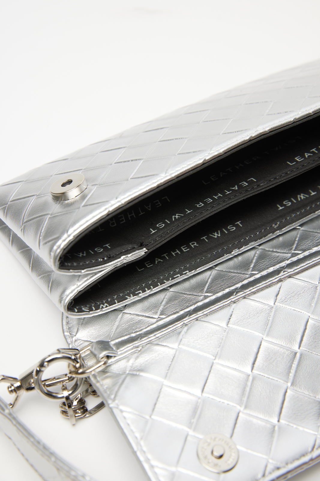 LEATHER TWIST JACKIE MINI ΑΣΗΜΙ ΤΣΑΝΤΑ