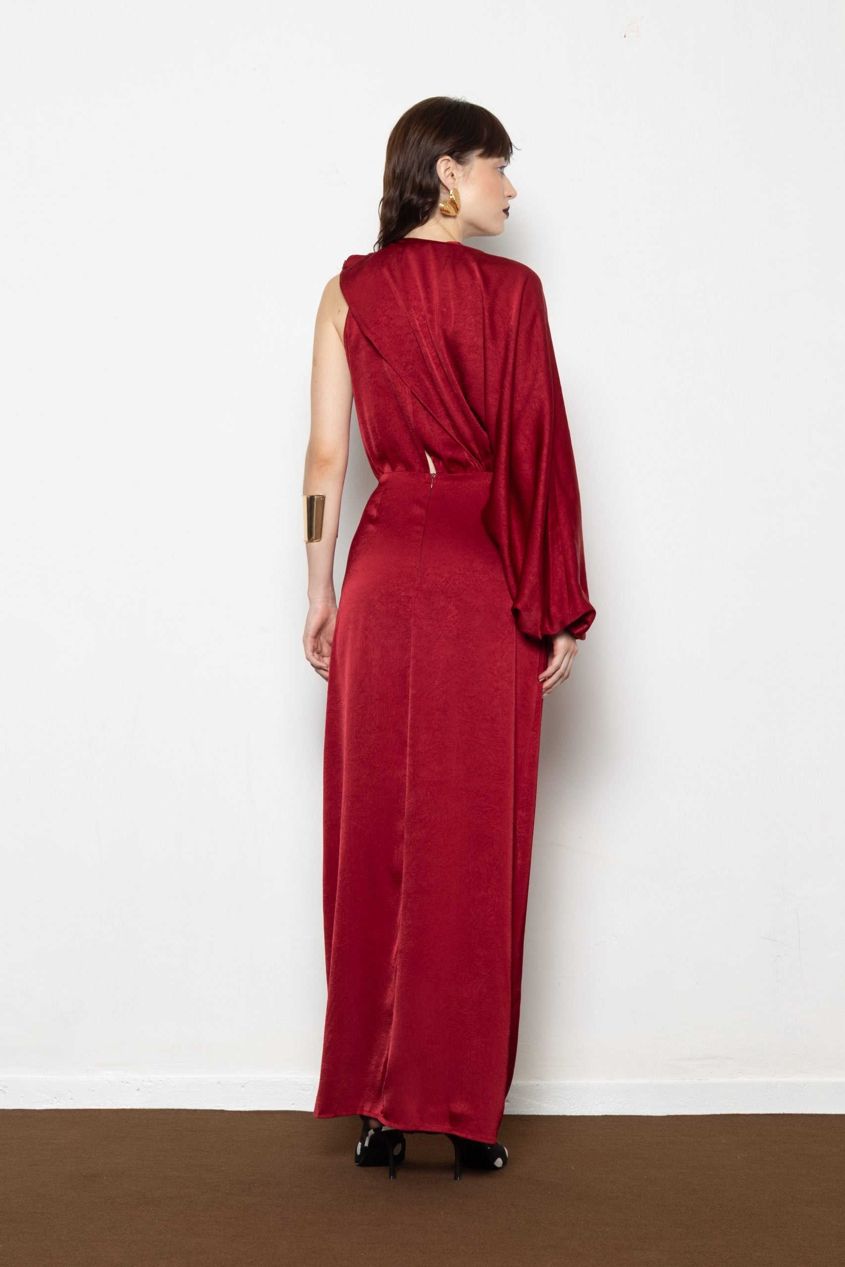 MALLORY MILLIE BORDEAUX DRESS