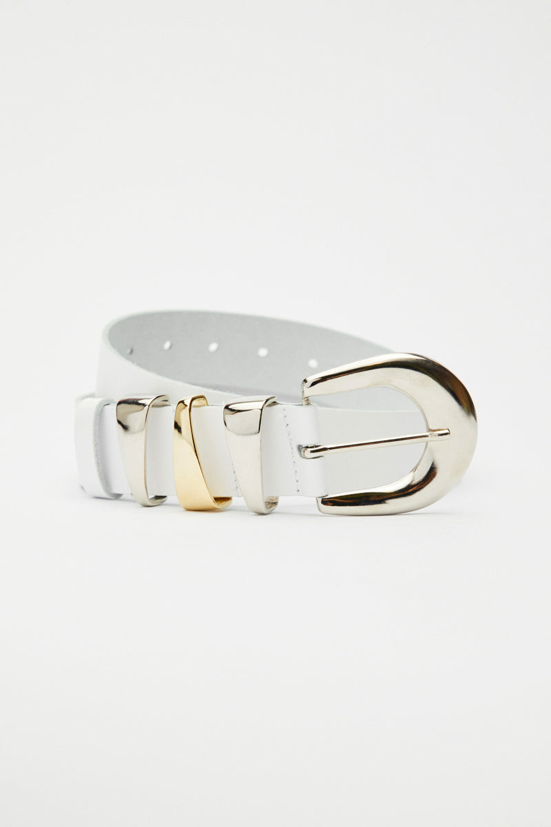 LEATHER TWIST TRIPTYCH ΛΕΥΚΗ ΖΩΝΗ