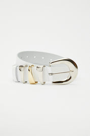 LEATHER TWIST TRIPTYCH ΛΕΥΚΗ ΖΩΝΗ
