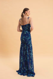 EVELEYA ETHEREAL BLUE MAXI DRESS