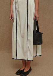 La Chaine ALMYRA DRESS WHITE/BLUE MIDI