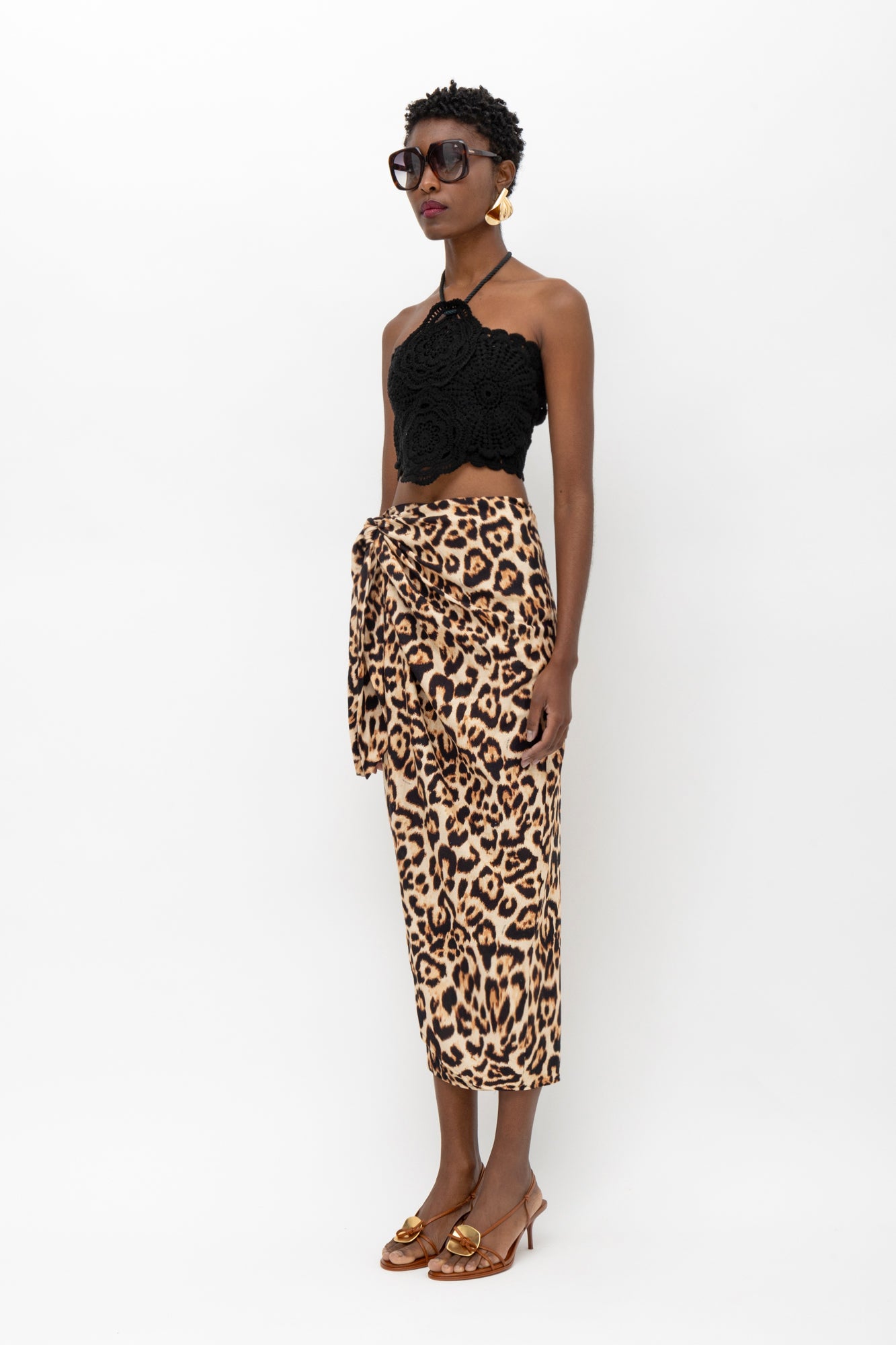 AMAKA LEOPARD PRINT SKIRT