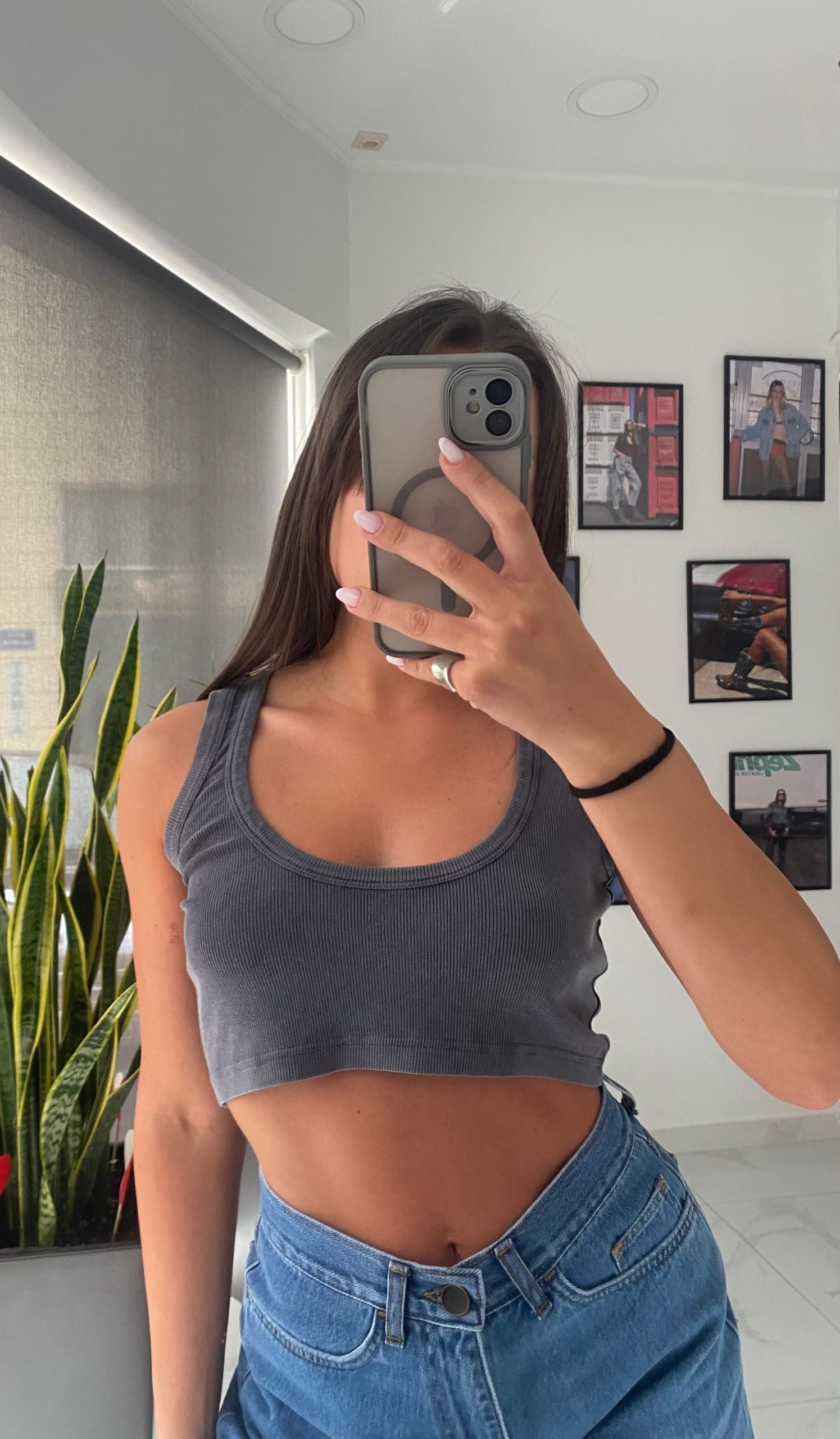 Sac & Co Mariliza Bamboo Crop Top Blue