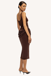 REINA MARRONE DRESS