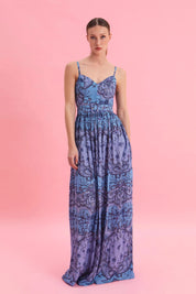 VELVET SKY MAXI 100% VISCOSE DRESS