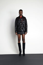 ALLEY MINI SKIRT LEATHER BLACK