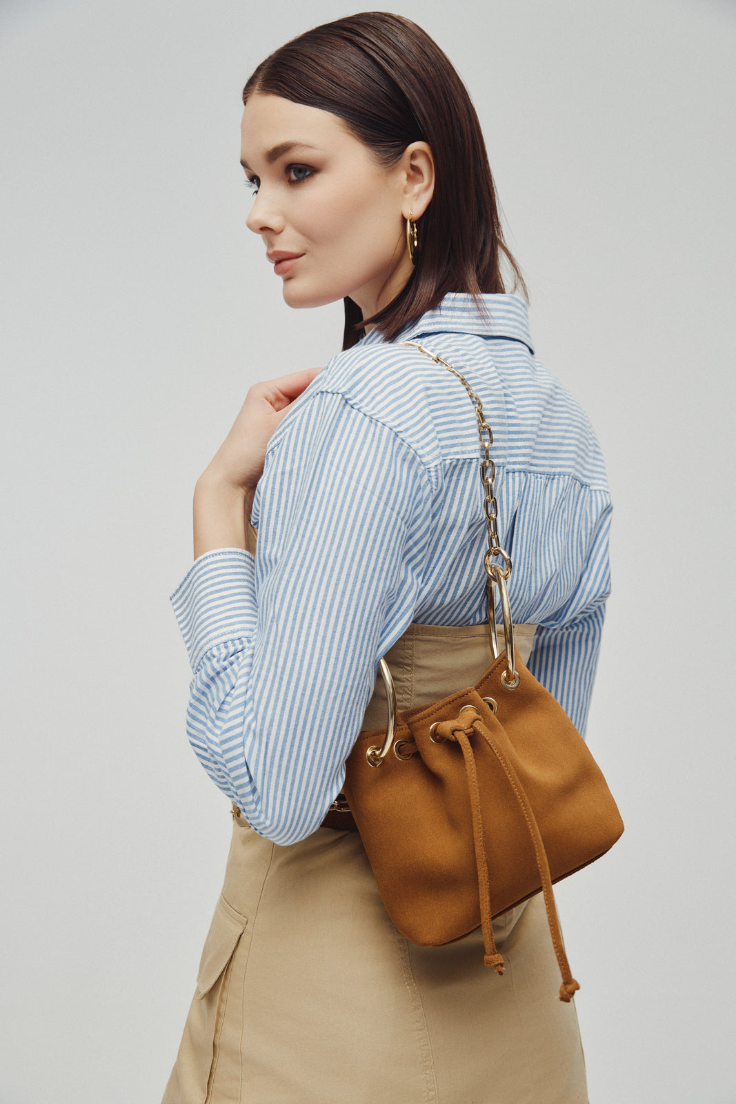 LEATHER TWIST ARIA MINI SUEDE ΤΑΜΠΑ ΤΣΑΝΤΑ