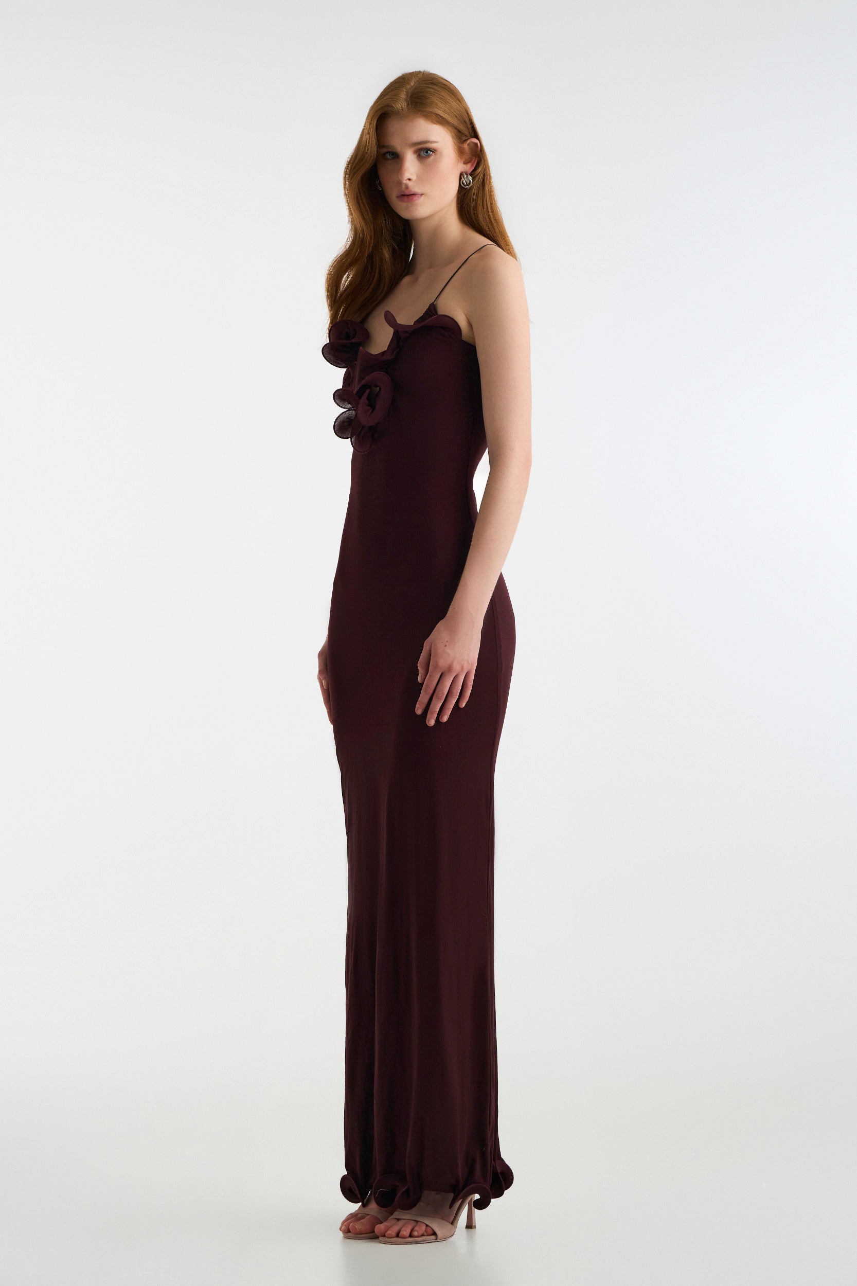 Callista Long Dress Hill Burgundy