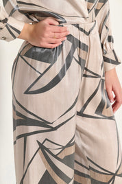 MATIS BEIGE PANTS WITH DESIGN