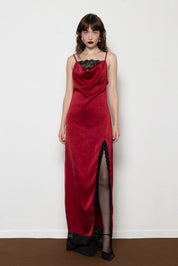 MALLORY RUBY BORDEAUX DRESS