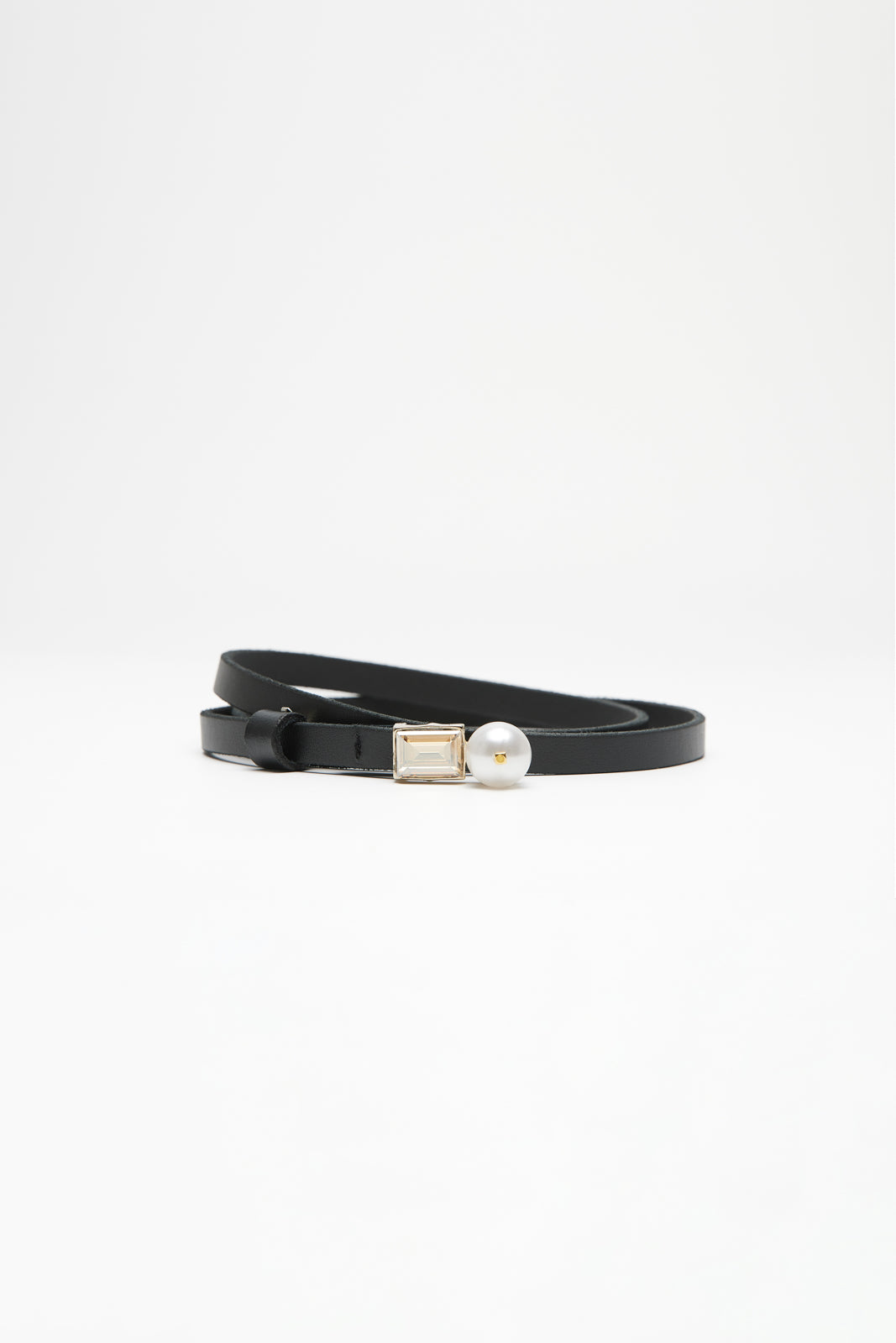 LEATHER TWIST LILOU ΜΑΥΡΗ ΖΩΝΗ