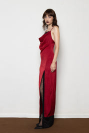 MALLORY RUBY BORDEAUX DRESS