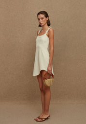 La Chaine PEPITA DRESS ECRU