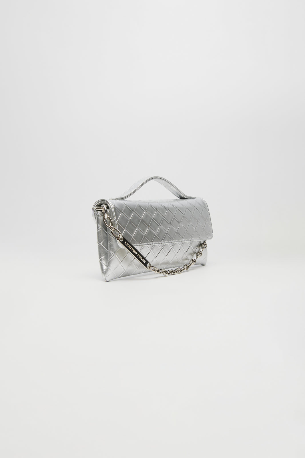 LEATHER TWIST JACKIE MINI ΑΣΗΜΙ ΤΣΑΝΤΑ