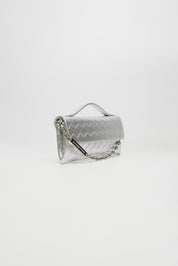 LEATHER TWIST JACKIE MINI ΑΣΗΜΙ ΤΣΑΝΤΑ