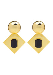 TOLMI EARRINGS (GOLD/BLACK)