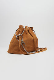 LEATHER TWIST ARIA LARGE SUEDE ΤΑΜΠΑ ΤΣΑΝΤΑ