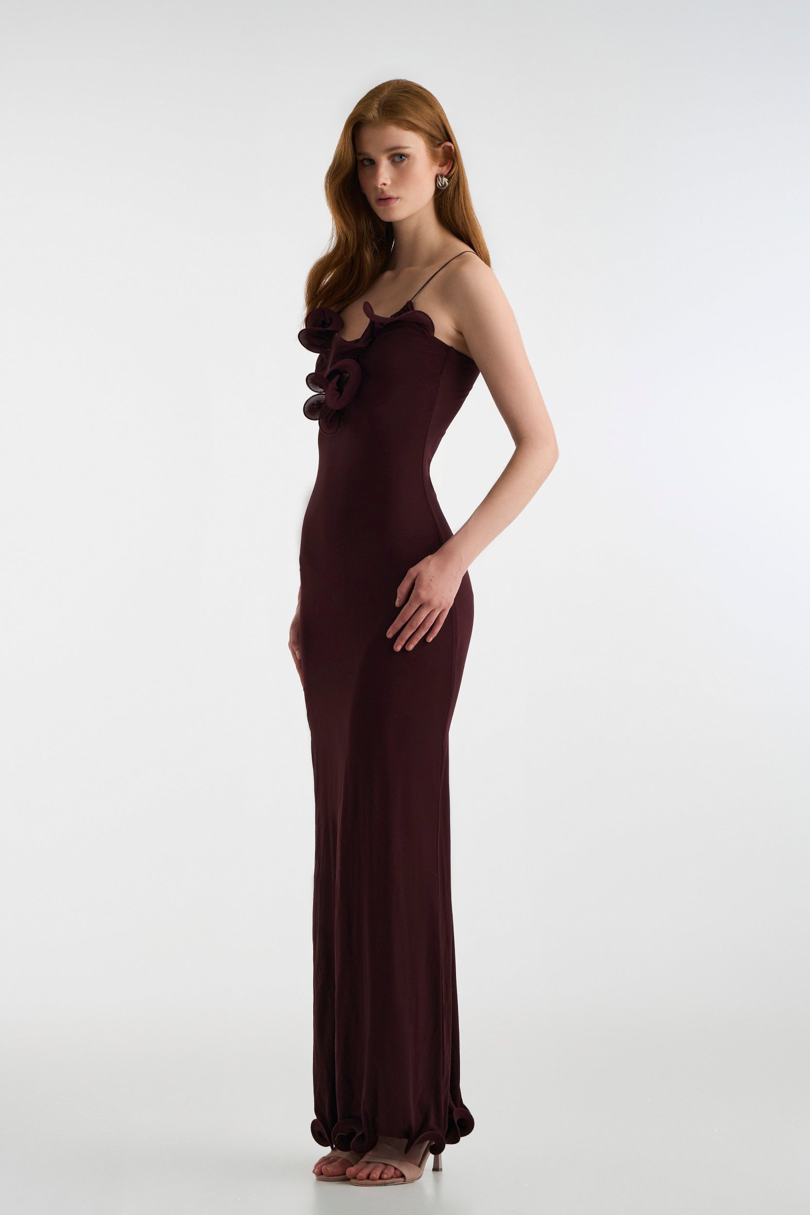 Callista Long Dress Hill Burgundy