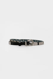LEATHER TWIST AMARA ΜΑΥΡΗ ΑΣΗΜΙ ΑΓΚΡΑΦΑ ΖΩΝΗ