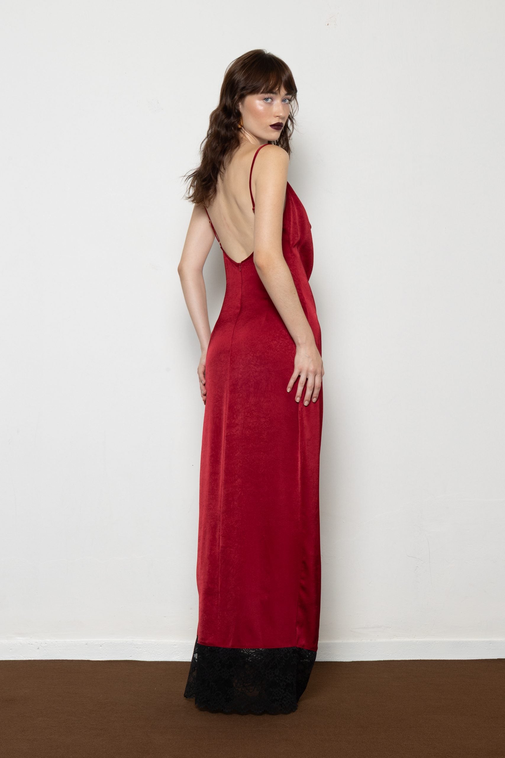MALLORY RUBY BORDEAUX DRESS