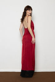 MALLORY RUBY BORDEAUX DRESS
