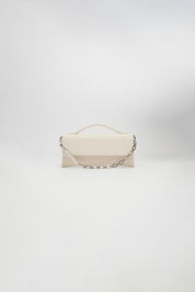LEATHER TWIST JACKIE MINI ΕΚΡΟΥ ΤΣΑΝΤΑ