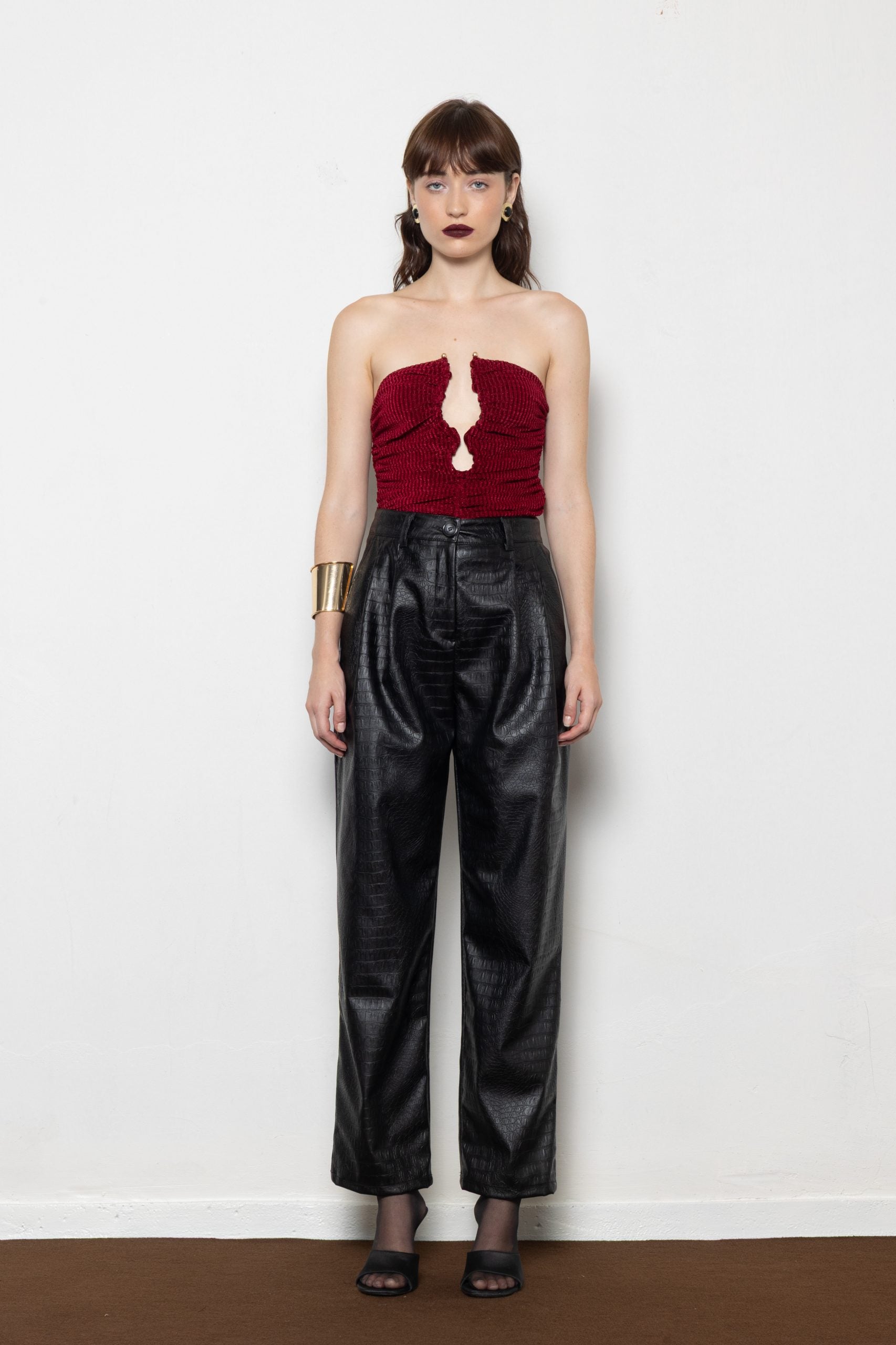 MALLORY DOLLY BORDEAUX TOP